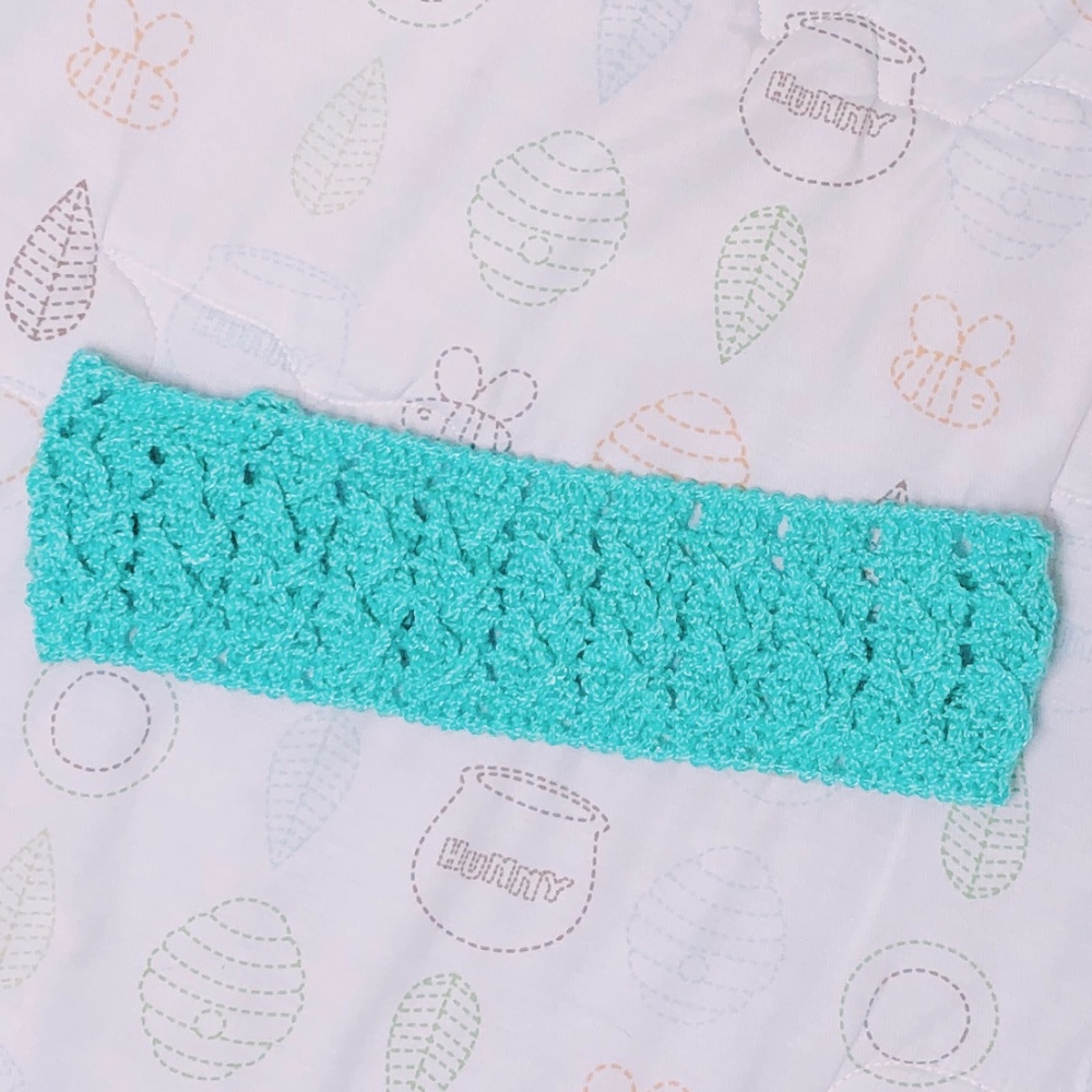 Crochet Tieback Headband in Mint Green